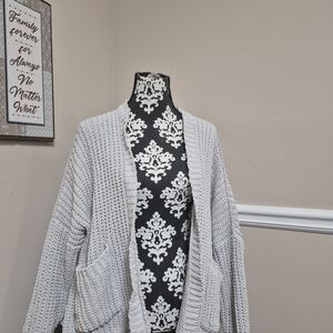 Hollister Cream Knit Cardigan